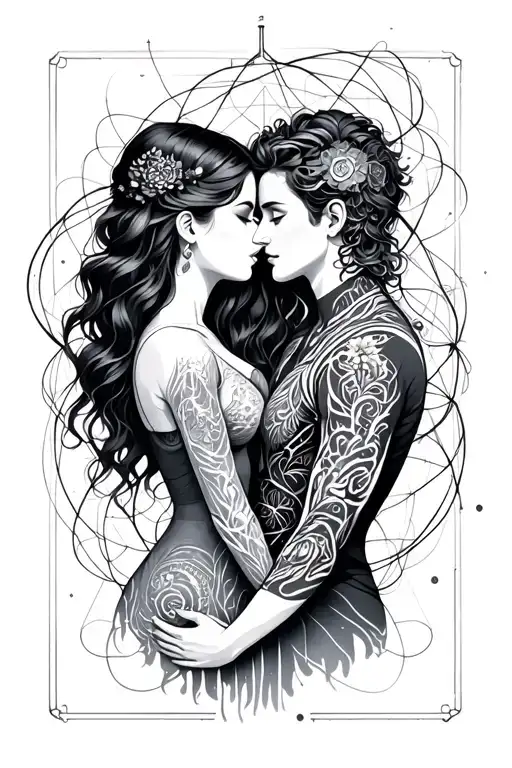 quantum entanglement matching couples tattoo tattoo design idea