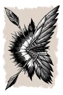 Indian arrow tattoo design idea