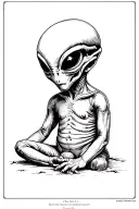 Alien Creepy Baby tattoo design idea