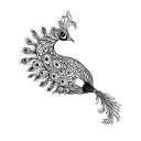 Peacock head tattoo design idea