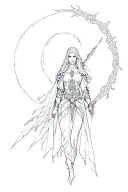 malenia from elden ring second phase design tattoo design idea