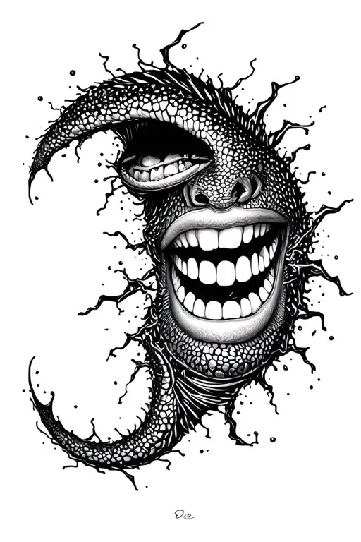 Automotive electricity-eel 555-the smile-consciousness- the lie tattoo design idea
