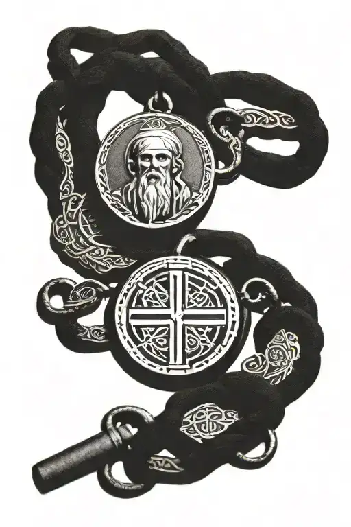 Saint Benedict Medal tattoo design idea