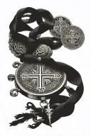 Saint Benedict Medal tattoo design idea