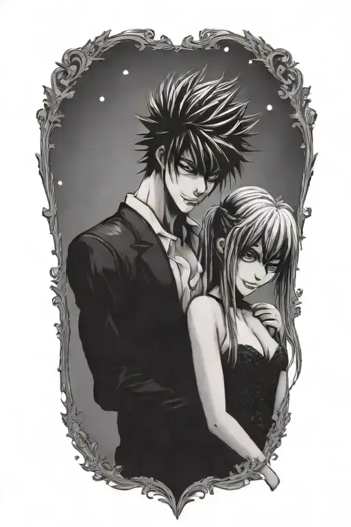 misa and ryuk death note  tattoo design idea
