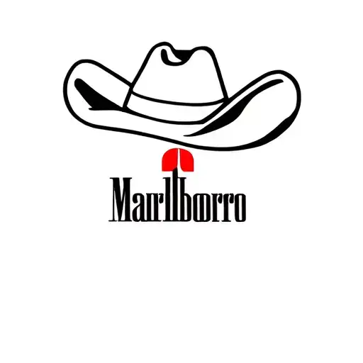 marlboro cigarettes with cowboy hat flash tattoo design idea