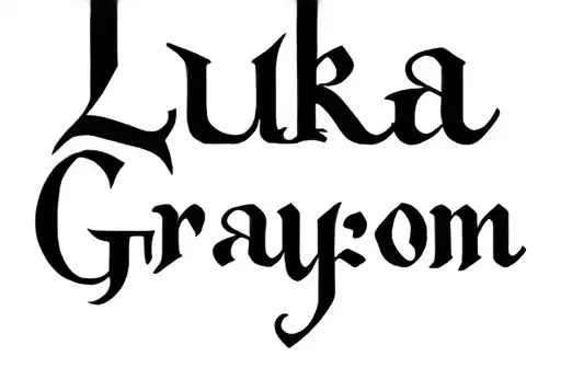 "Luka
Grayson" tattoo design idea