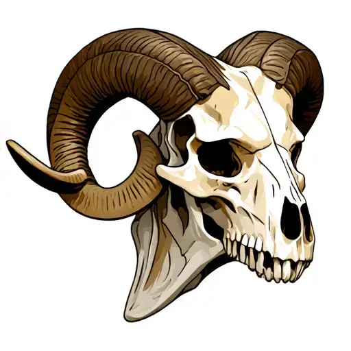Ram Skull tattoo design idea