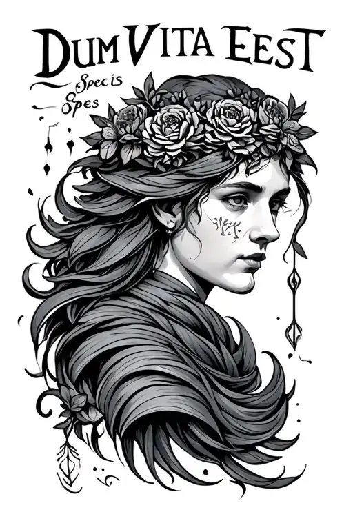 Dum Vita Est, Spes is Nordic tattoo design idea