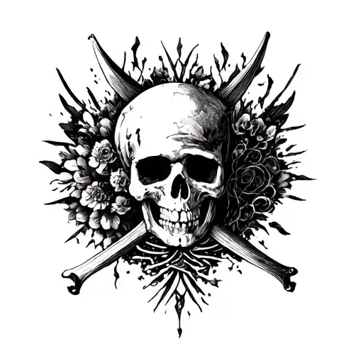 existential,niahlistic,chaotic , anarchy,peace and contradiction,love, pirate like tatoos tattoo design idea