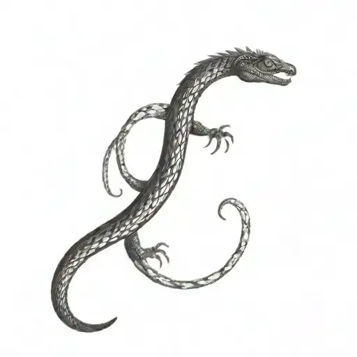 basilisk snake from harry potter tattoo design idea