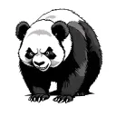 angry panda tattoo design idea