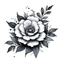 grandparent memory flower intertwined tattoo design idea