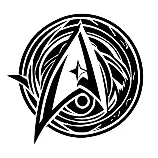 star trek emblem tattoo design idea