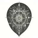 constellation of stars connected like neurons as mandala tattoo design idea