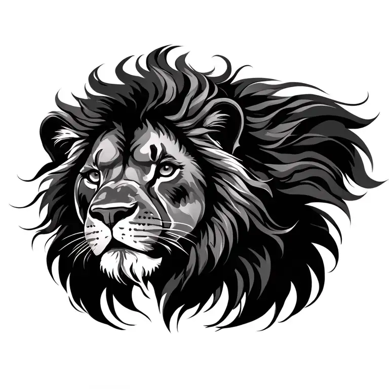 female lion tattoo design idea