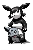 snorlax, bulbasaur, squirtle, charmander, eevee and pikachu tattoo design idea