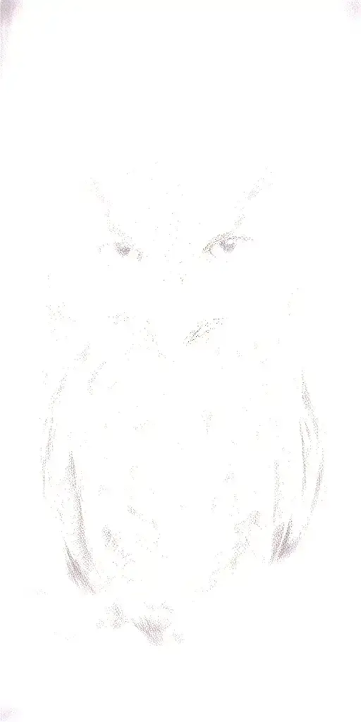 massive forest landscape withgreat horned owl with color eyes in the background  tattoo design idea