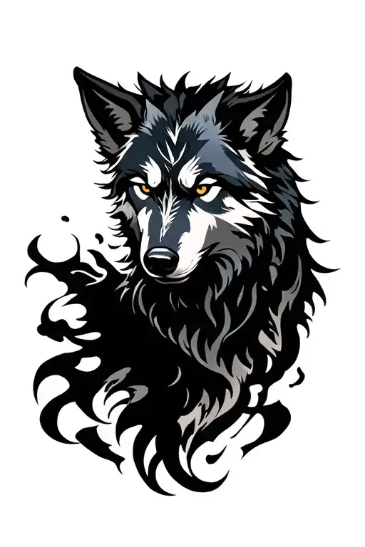 Witcher Wolf Tattoo tattoo design idea