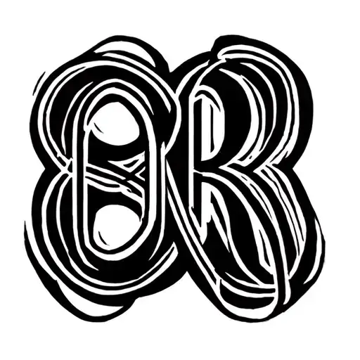 A minimalist design of three intertwined letters C R R to represent your initials tattoo design idea