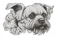 Maltese dog tattoo design idea
