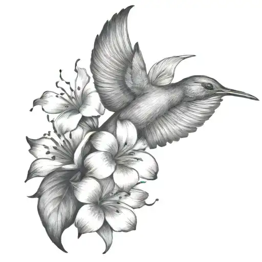 humming-bird tattoo design idea