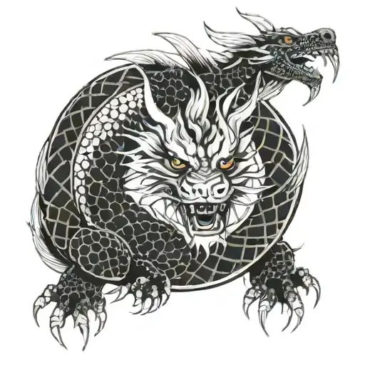 dragon yakuza tattoo design idea