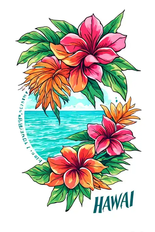 hawaii tattoo design idea