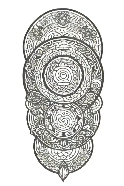 zen circle inside tattoo design idea