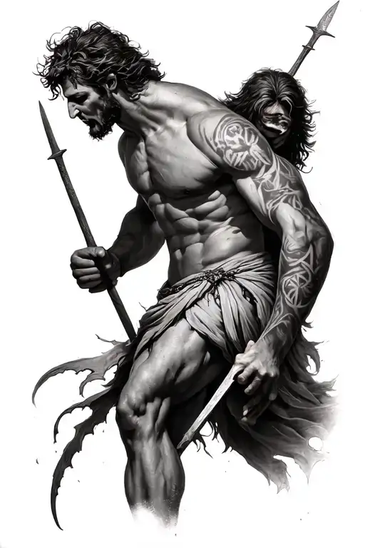 David vs Goliath tattoo design idea