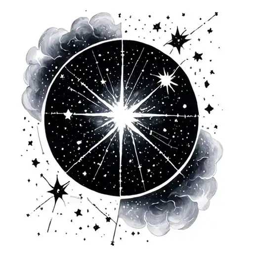 pleiades constellation tattoo design idea
