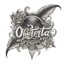 Omerta script tattoo design idea
