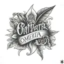 Omerta script tattoo design idea
