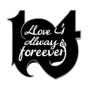 numerical numberb4 and initials a and d and love words saying always and forever in Arabic  tattoo design idea