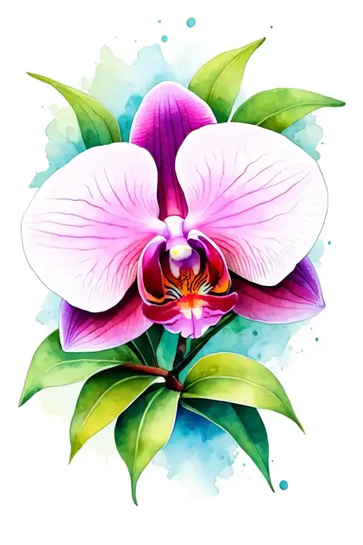 Orchid tattoo design idea