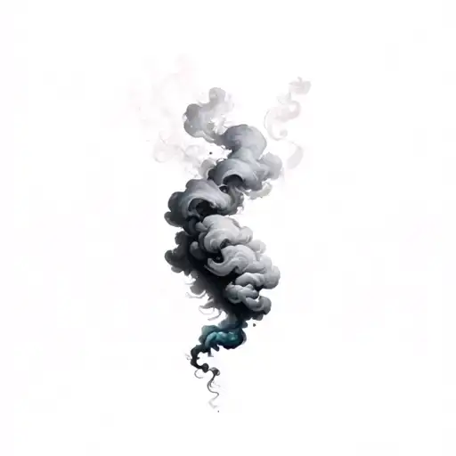 Coverup Clouds and Smoke tattoo design idea
