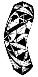 persian geometric pattern space surrounded tattoo design idea