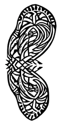 persian geometric pattern space surrounded tattoo design idea