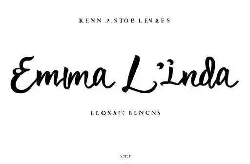 "Emma Linda" tattoo design idea
