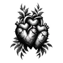 3 Connected Hearts tattoo design idea