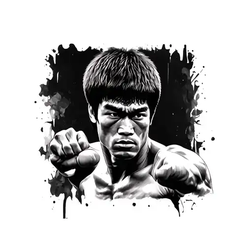 Bruce Lee tattoo design idea