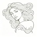 birth of venus greek goddes tattoo design idea