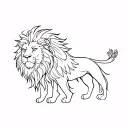 Phoenix and lion tattoo design idea
