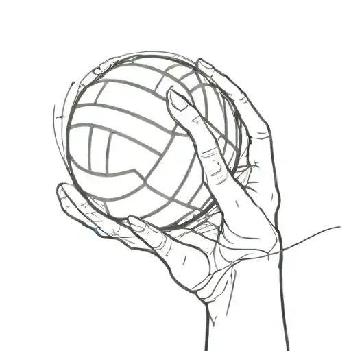 Haikyuu volleyball blocking the ball only net hands and ball tattoo design idea