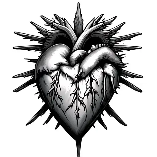 The Reaper Sacred Heart tattoo design idea