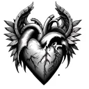 The Reaper Sacred Heart tattoo design idea
