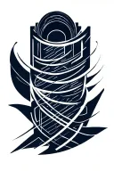 Abstract right arm cuff tattoo design idea