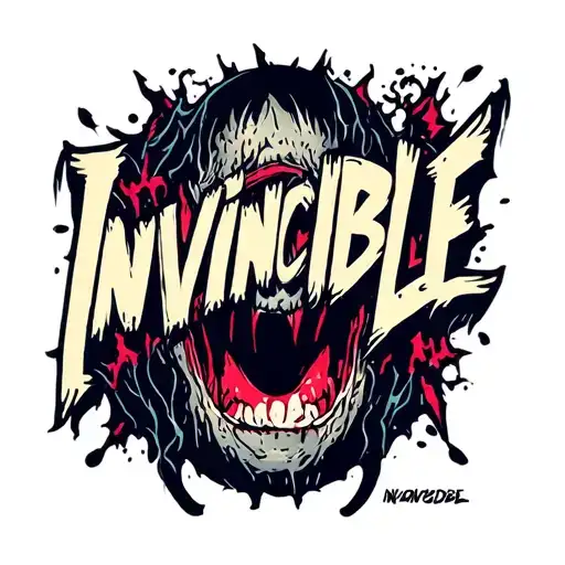"Invincible " Blackout tattoo design idea