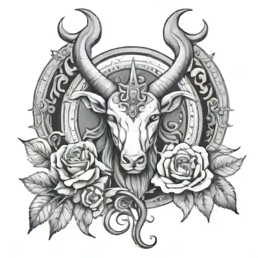 Angelica Capricorn Lunnitsa tattoo design idea