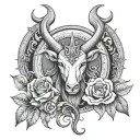 Angelica Capricorn Lunnitsa tattoo design idea